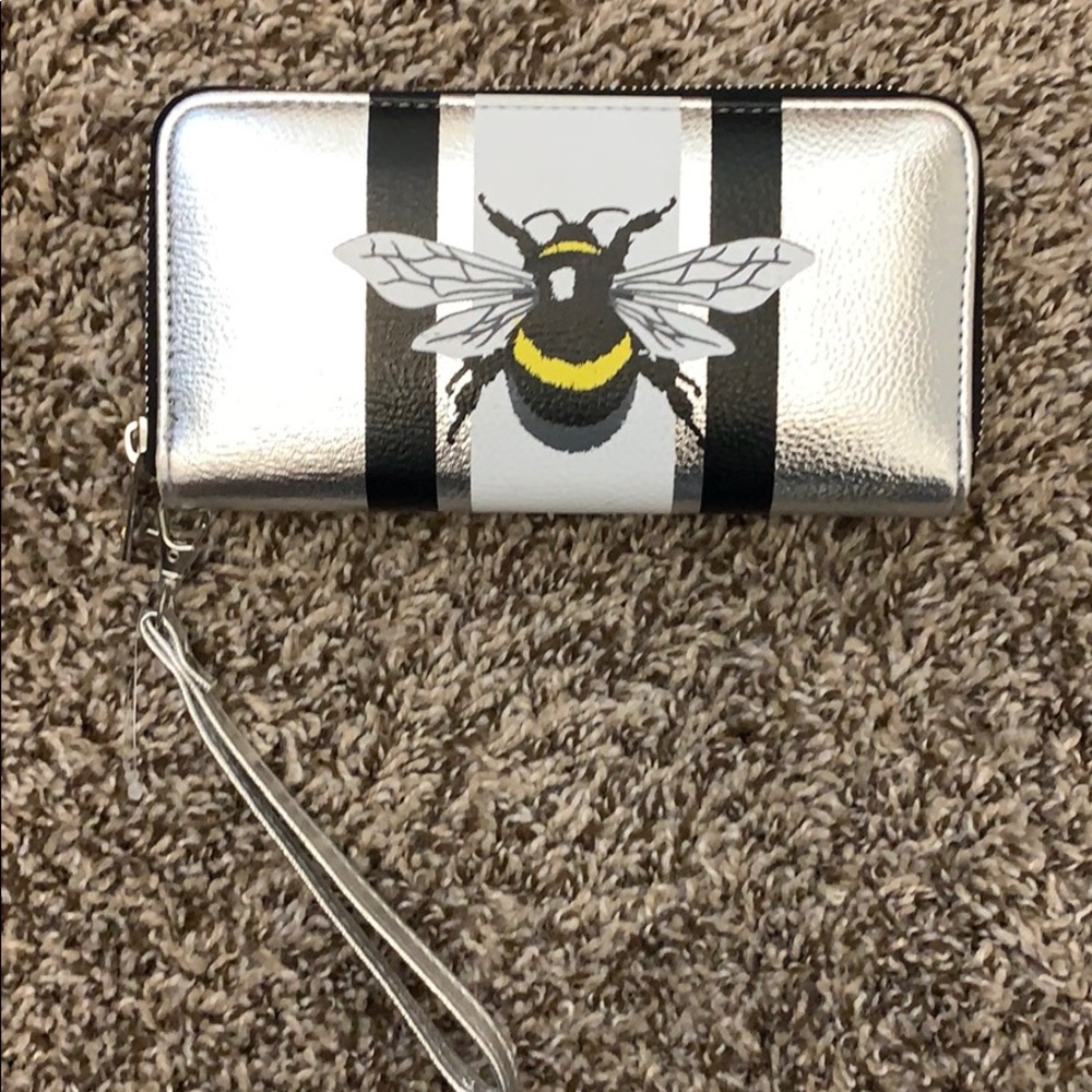Silver black and white Bumblebee wallet